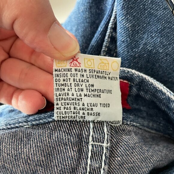 Vintage PSC Denim High Rise Shorts Medium Wash Blue 31 - Picture 6 of 6